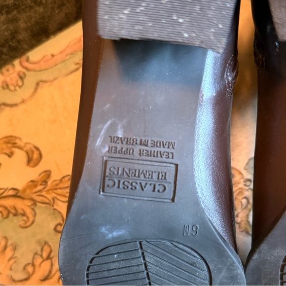 Classic Elements Brown Leather Booties, Women’s Sz 6 - Picture 13 of 13